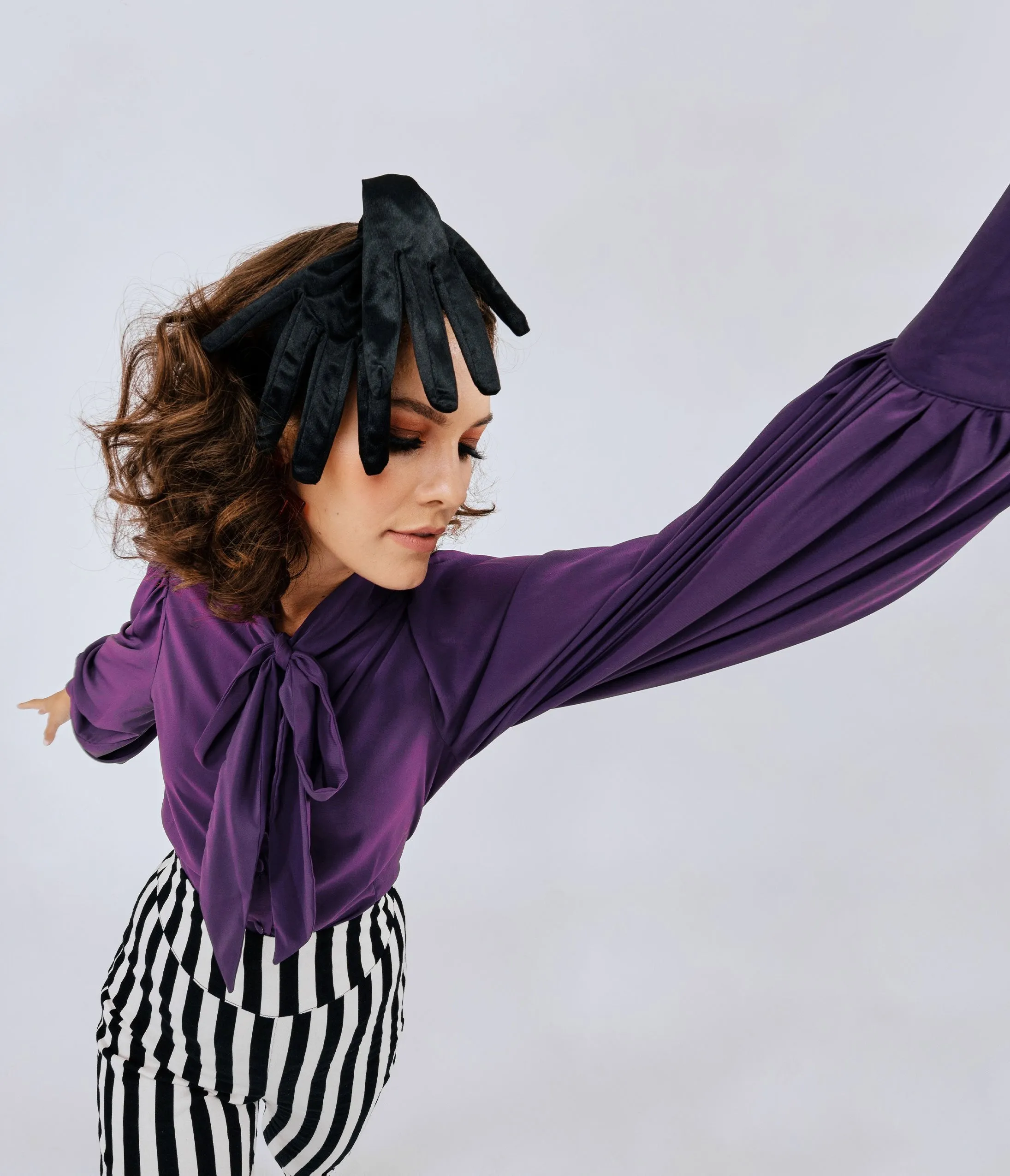 Unique Vintage Dark Purple Gwen Blouse