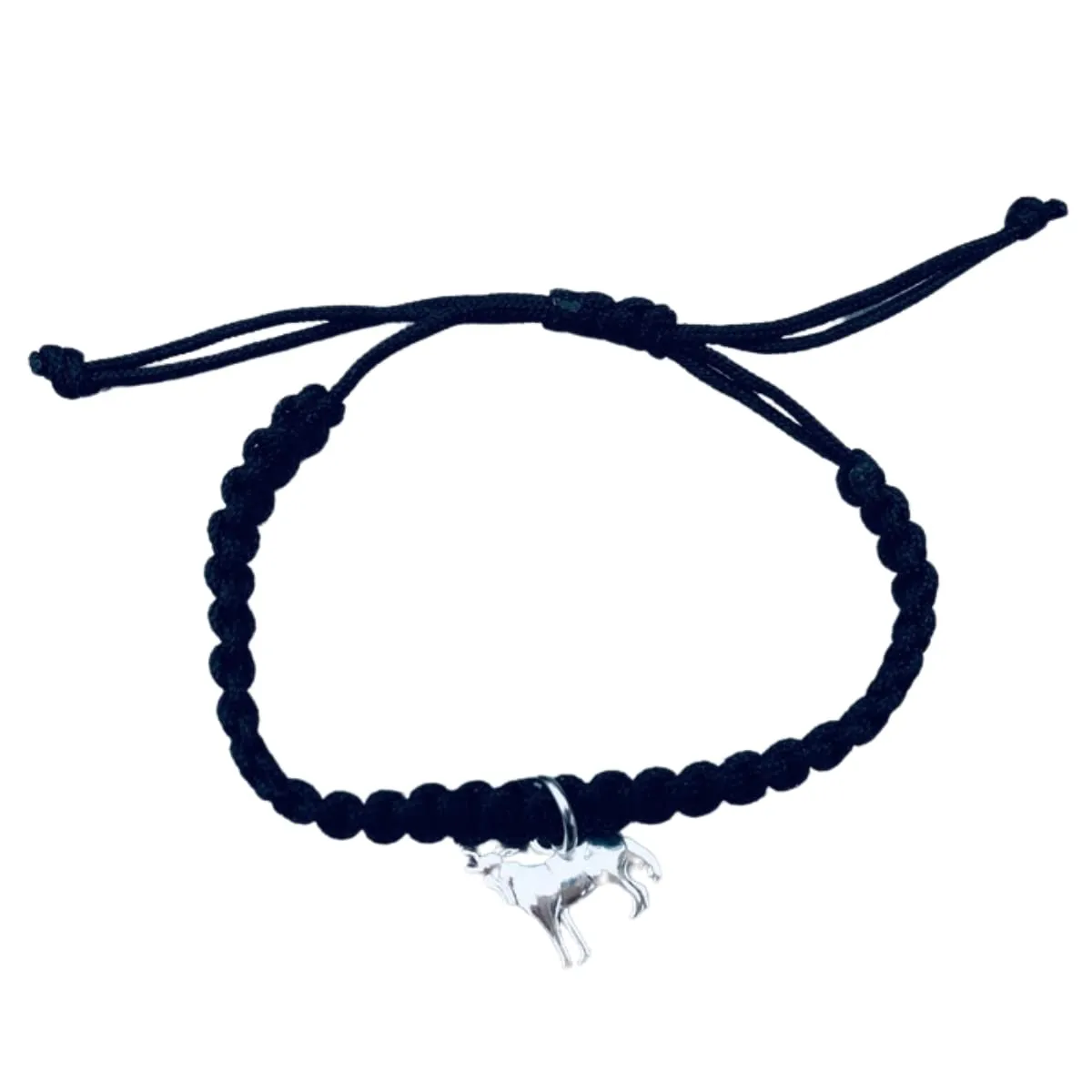 Wolf Charm Bracelet, Wolf Jewelry, Adjustable Rope Wolf Charm Bracelet for Women, Teens, Girls, Wolves Gift