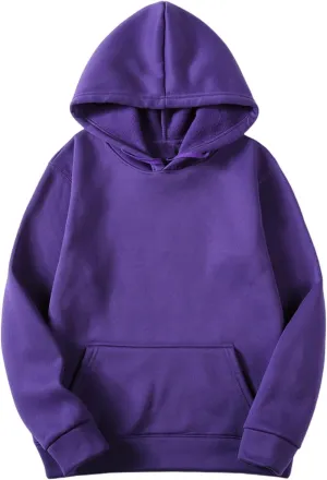 Women 2025 Fall Fashion Casual Long Sleeve Hooded Sweatshirts Loose Fit Solid Color Tops Oversized Pullover Shirts