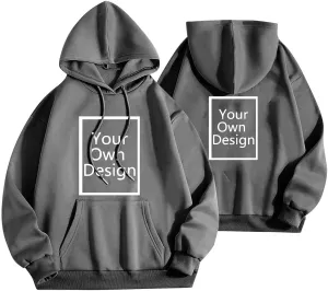 Women Custom Hoodies Warm Fleece Hooded Sweatshirts with Pockets, Your Own Design, Add Text/Photo/Image/Logo