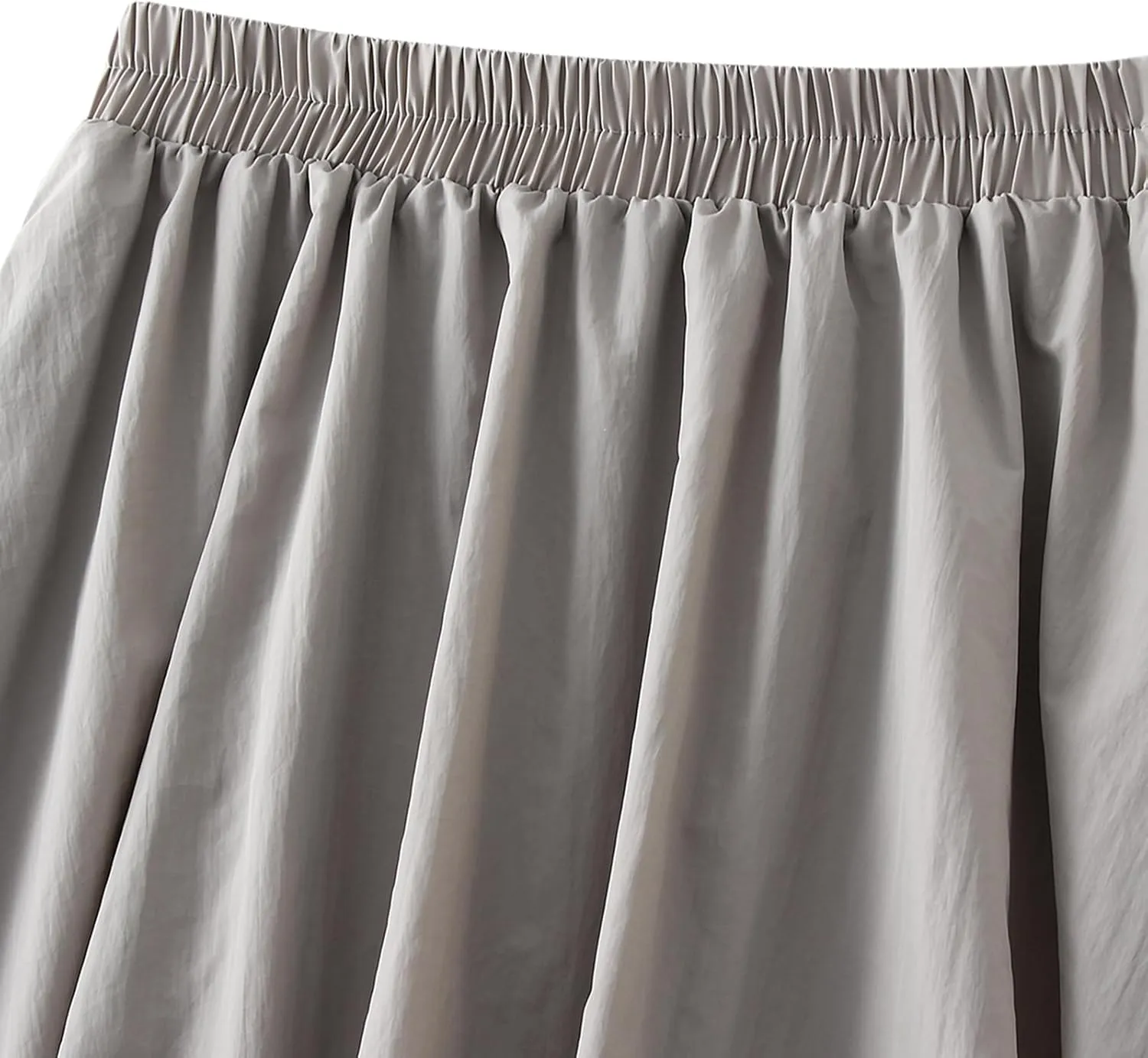 Women's Bubble Long Skirts Elegant Elastic Waist Balloon Ruffle Solid Color A-Line Casual Flowy Beach Puff Skirts