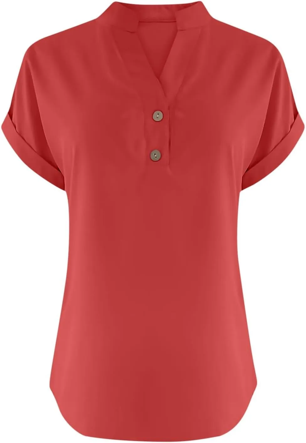 Womens Cotton Linen Shirts Summer Trendy Short Sleeve V-Neck Blouses Tops Button Down Gauze Tees Casual Clothes 2025