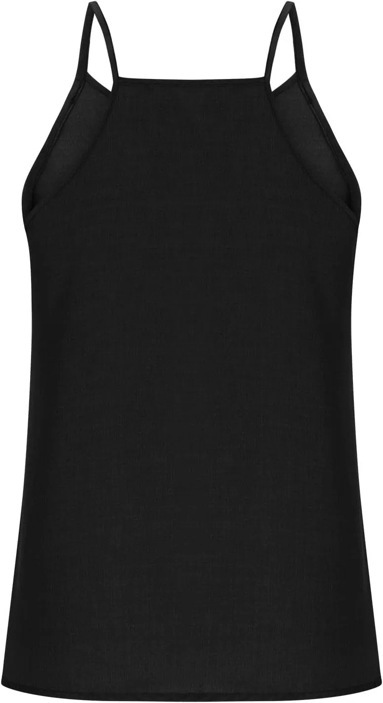 Womens Deep V Neck Wrap Spaghetti Strap Tank Tops Summer Boho Sleeveless Dressy Casual Ladies Shirts Blouses 2025