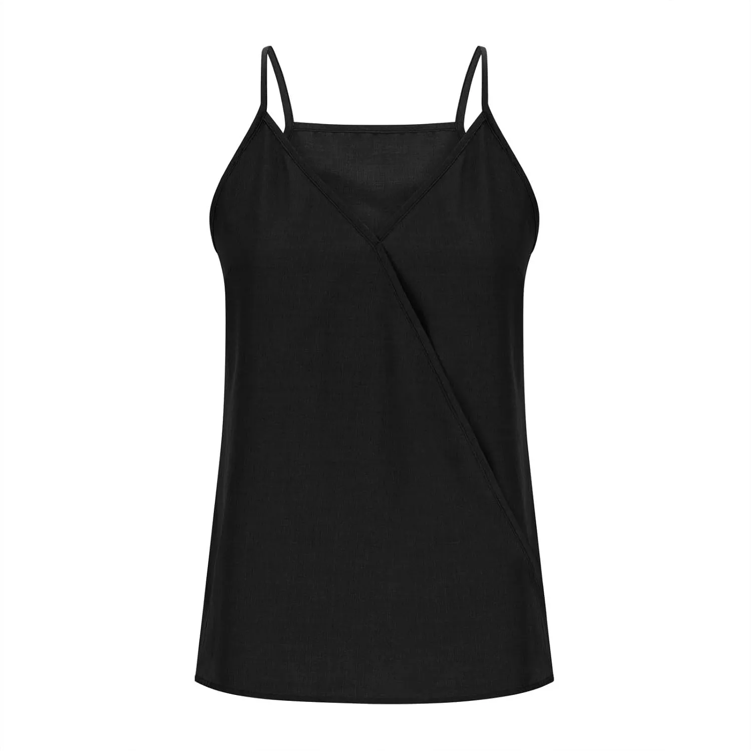 Womens Deep V Neck Wrap Spaghetti Strap Tank Tops Summer Boho Sleeveless Dressy Casual Ladies Shirts Blouses 2025