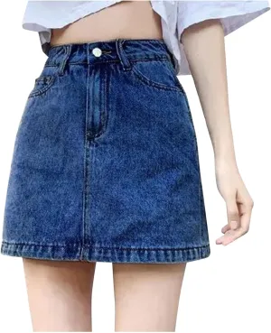 Womens Denim Skirts High Waisted Casual Stretchy Trendy Baggy Teen Girls Summer Slim Fit Y2k Relaxed Fit Jean Shorts