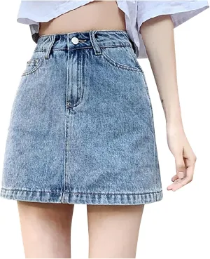 Womens Denim Skirts High Waisted Casual Stretchy Trendy Baggy Teen Girls Summer Slim Fit Y2k Relaxed Fit Jean Shorts