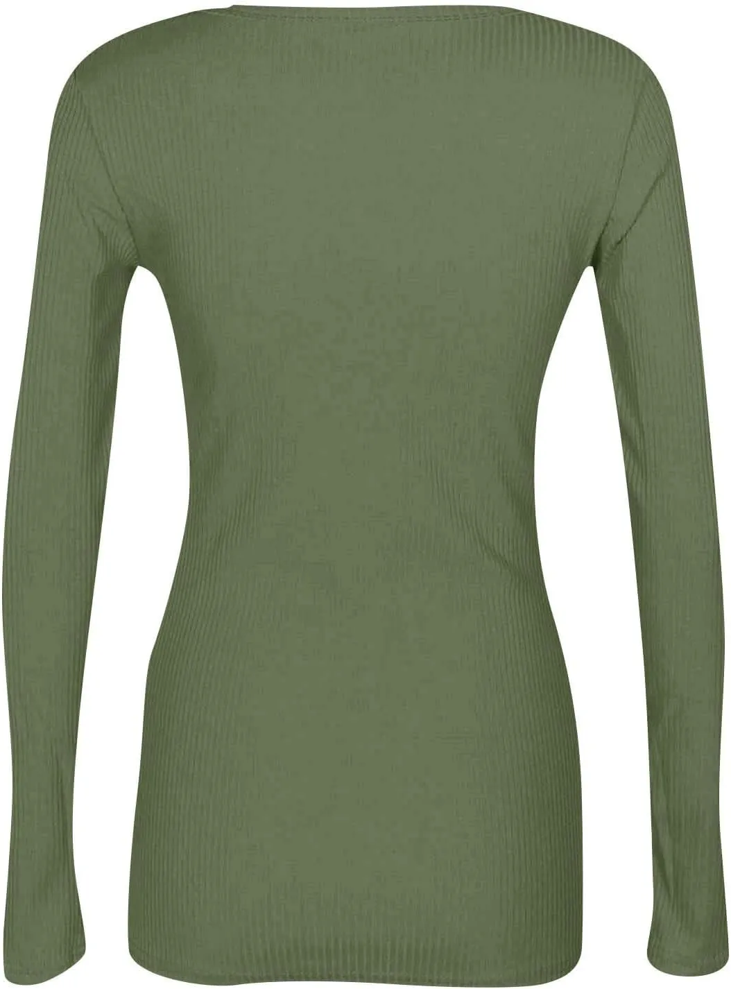 Womens Long Sleeve Crewneck Tops Rib Knit Slim Fit Basic Shirts 2024 Casual T-Shirt Stretchy Going Out Basic Outfits