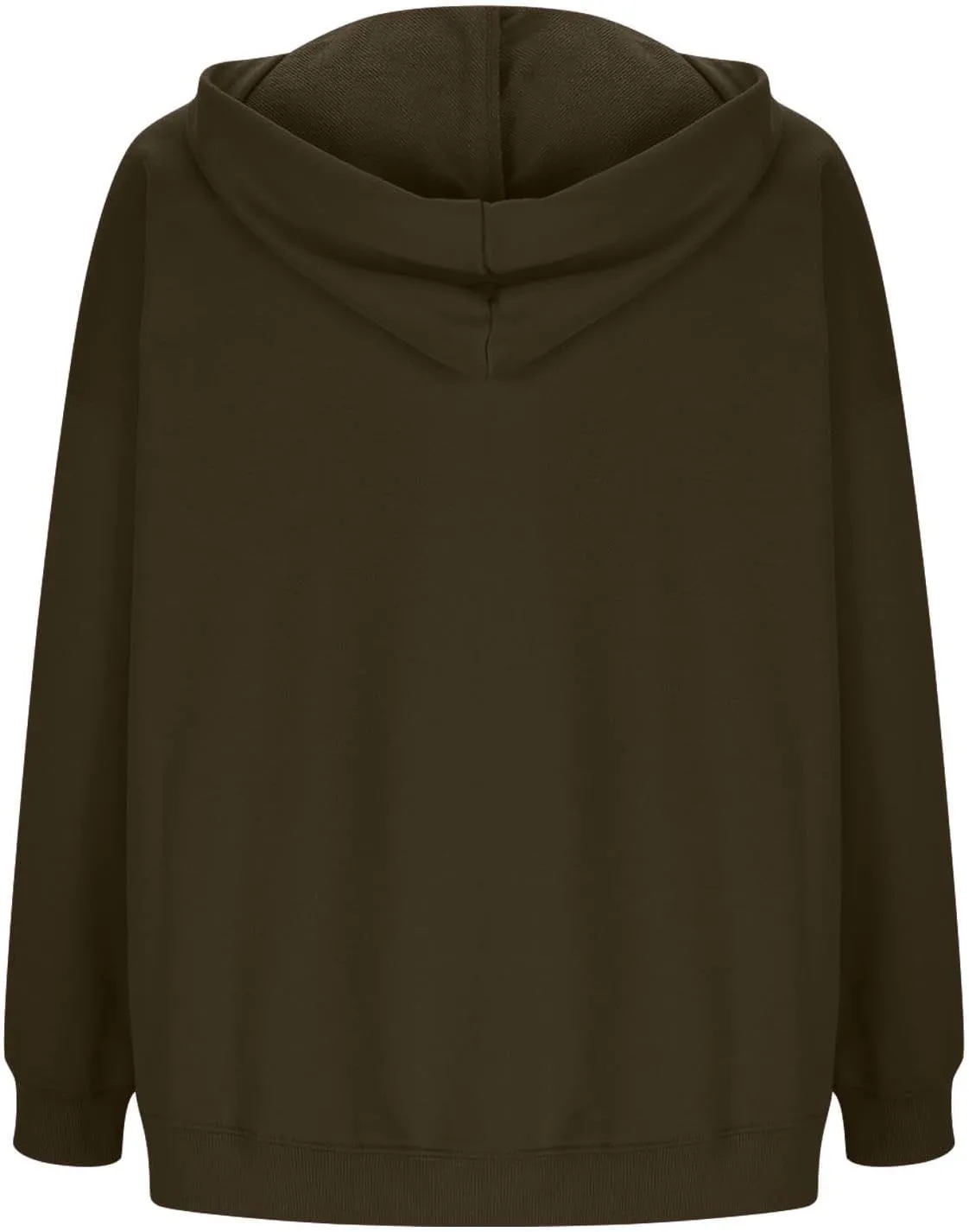 Womens Oversized Hoodies V Neck Sweatshirts Solid Long Sleeve Pullover Casual Fall Clothes 2024 Trendy Hooded Top