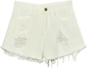 Womens Ripped Denim Short Summer 2025 High Waisted Stretch Trendy Casual Y2k Girl Baggy Raw Hem Jean Shorts Plus Size