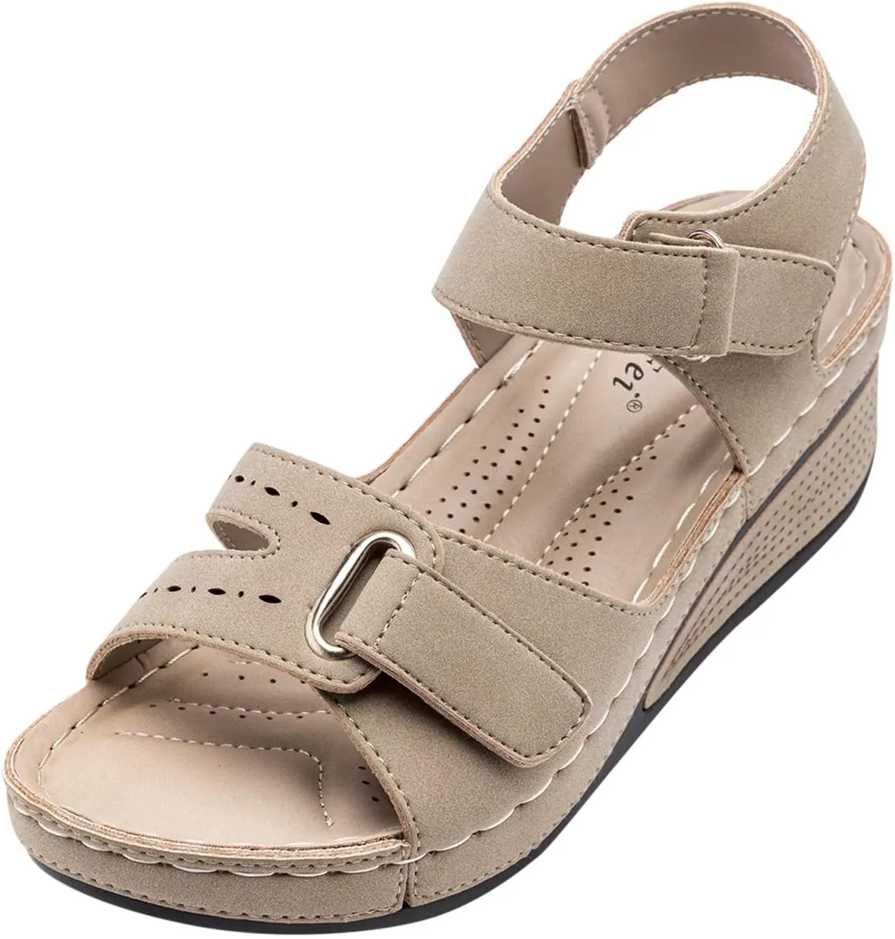 Women's Sandals, Women's Espadrilles Casual Ankle Strap Wedge Sandals Comfortable Platform Sandals