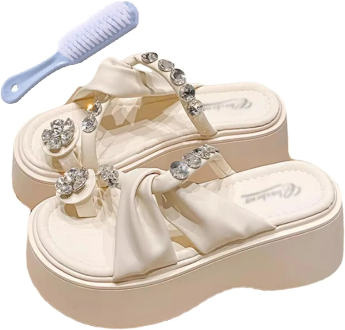 Womens Shoes Sandals with Bunion, Women Summer Bling Rhinestone Strappy Platform Bunion Shoes, Arch Support Flip Flop Sandals for Women, for Orthopedic Big Toe Bone Correction