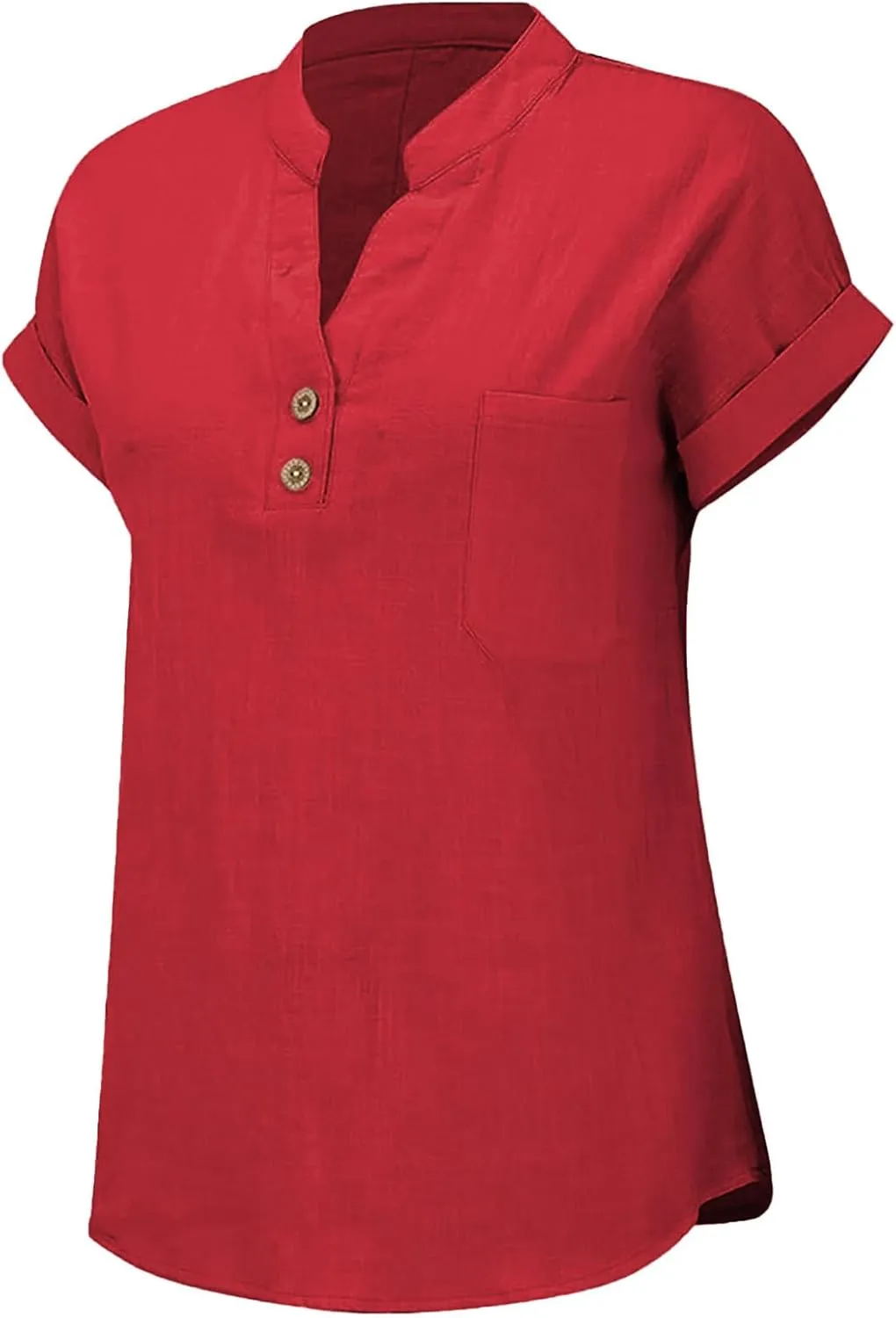 Womens Short Sleeve T-Shirts Summer Cotton Linen Simple Tops Casual Tunic Tee V Neck Basic Workout Clothes Outfits