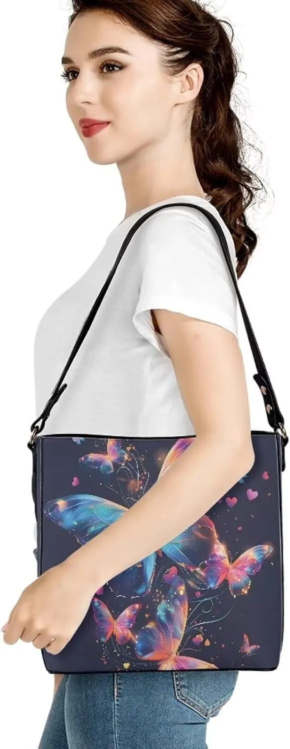 Women's Soft Leather Hobo Handbags Tote Purses Shoulder Bucket Bags Designer Crossbody Large for Ladies Christmas