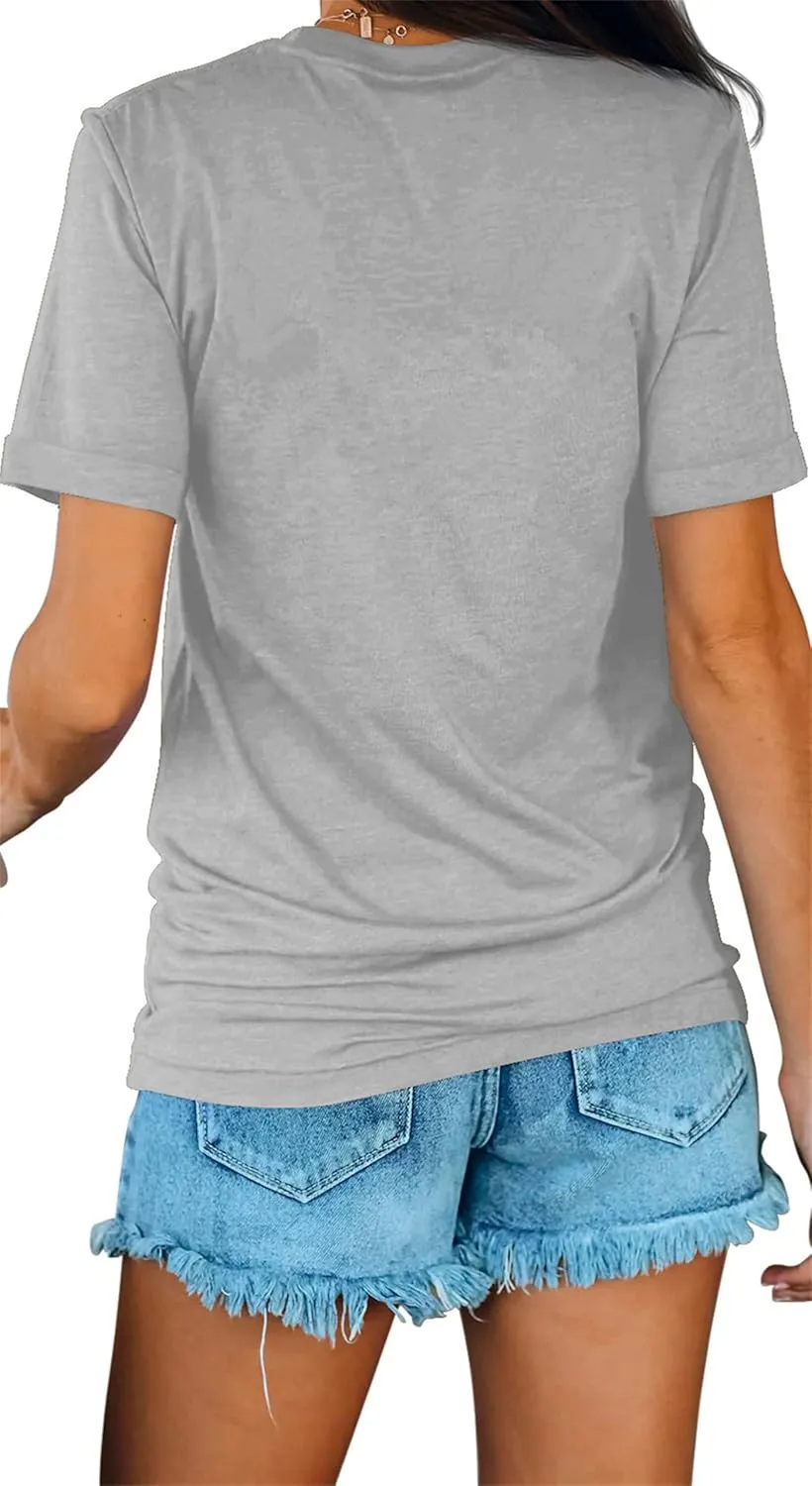 Womens Summer Tops Realtor Letter Graphic Tshirts Going Out Short Sleeve Tees Business Casual Outfits Blouses