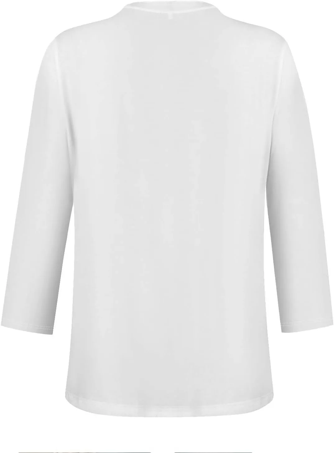 Womens T Shirts 3/4 Length Sleeve Tops Dressy Casual Blouses Spring Summer Outfits Flowy Pleated Front Scooped Neck