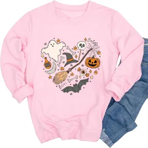 Ykomow Pumpkin SweatShirt for Women Thanksgiving Graphic Tees Fall Halloween Sweater