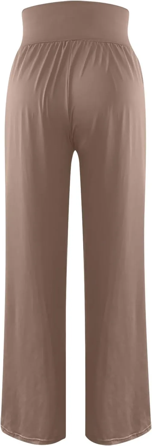 Yoga Pants for Women Crisscross High Waisted Pant Casual Wide Leg Pants Loose Hiking Trousers Pant Athletic Pants