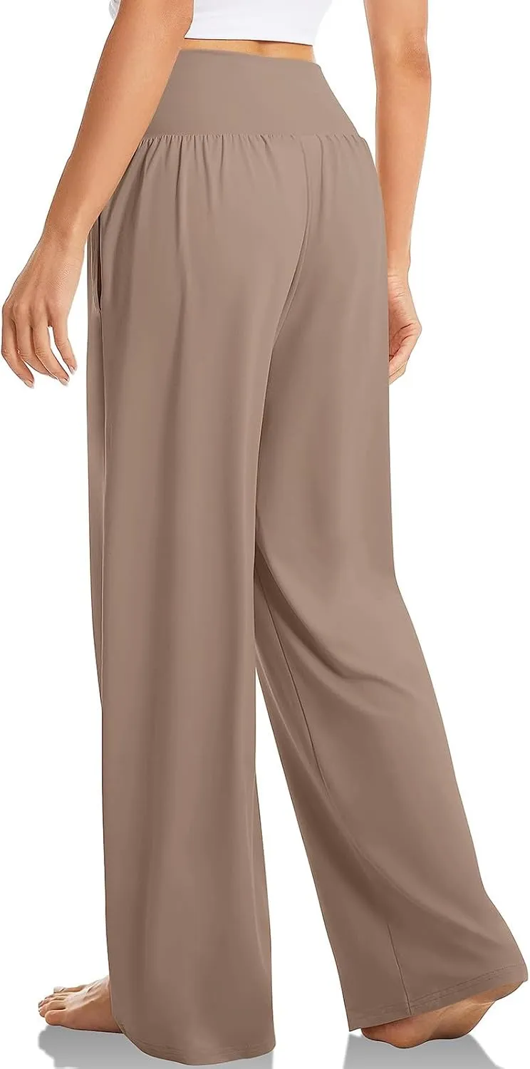 Yoga Pants for Women Crisscross High Waisted Pant Casual Wide Leg Pants Loose Hiking Trousers Pant Athletic Pants