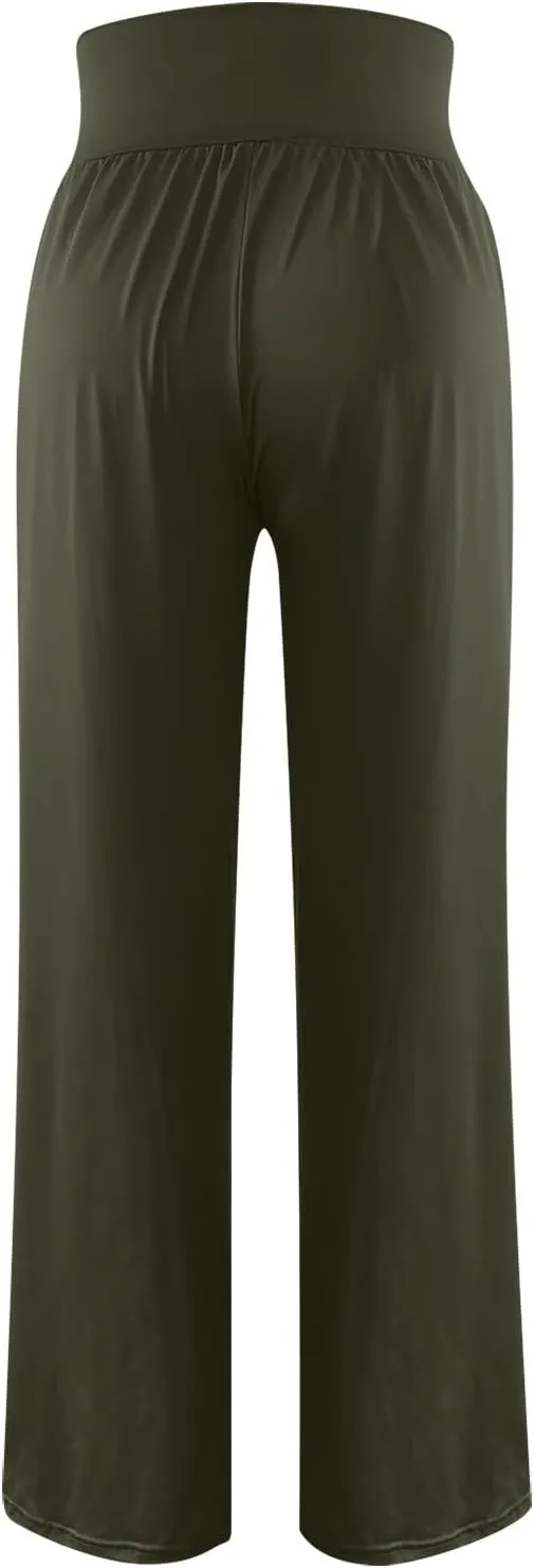 Yoga Pants for Women Crisscross High Waisted Pant Casual Wide Leg Pants Loose Hiking Trousers Pant Athletic Pants
