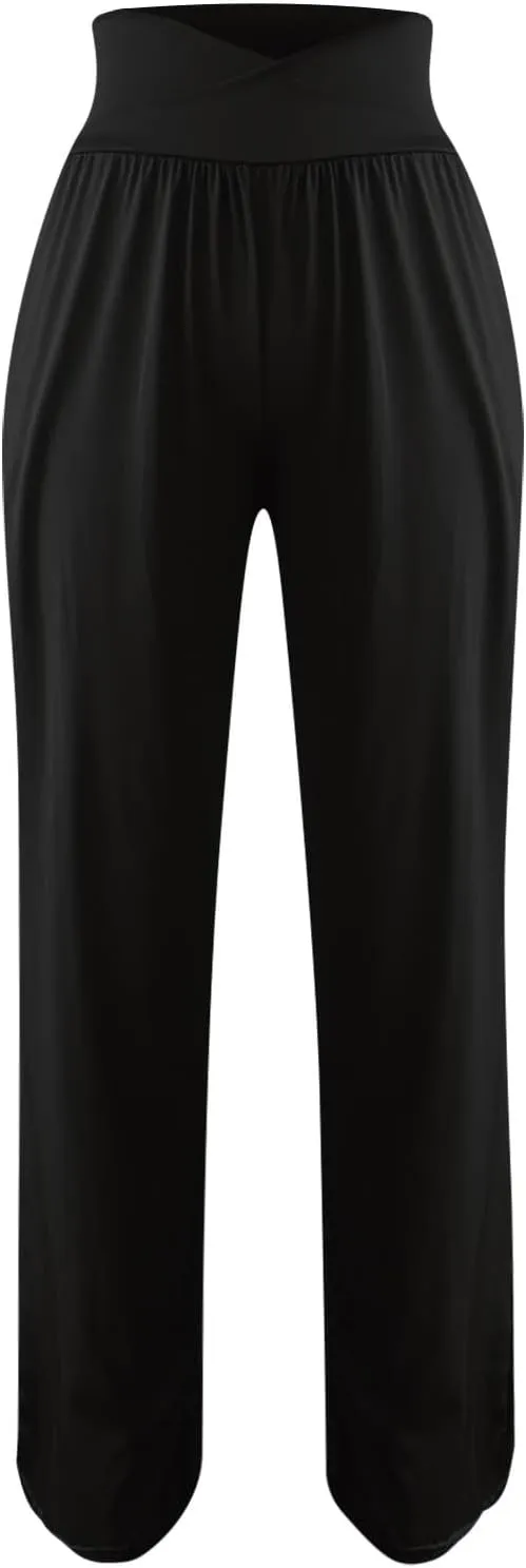 Yoga Pants for Women Crisscross High Waisted Pant Casual Wide Leg Pants Loose Hiking Trousers Pant Athletic Pants