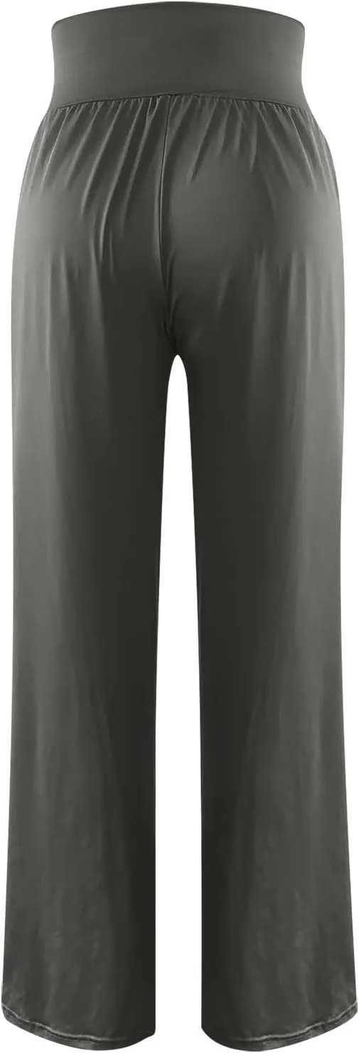 Yoga Pants for Women Crisscross High Waisted Pant Casual Wide Leg Pants Loose Hiking Trousers Pant Athletic Pants