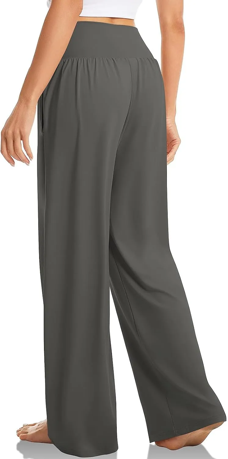 Yoga Pants for Women Crisscross High Waisted Pant Casual Wide Leg Pants Loose Hiking Trousers Pant Athletic Pants