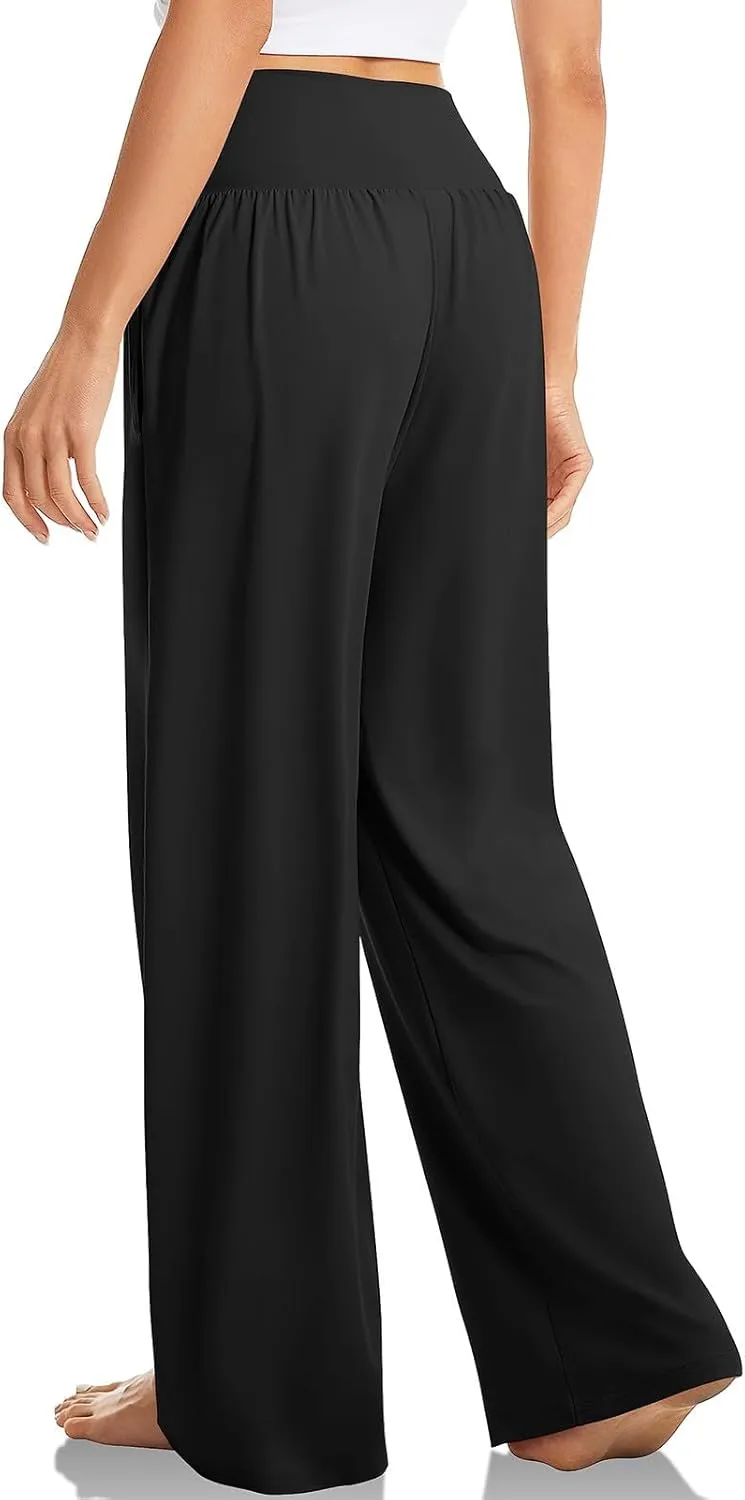 Yoga Pants for Women Crisscross High Waisted Pant Casual Wide Leg Pants Loose Hiking Trousers Pant Athletic Pants