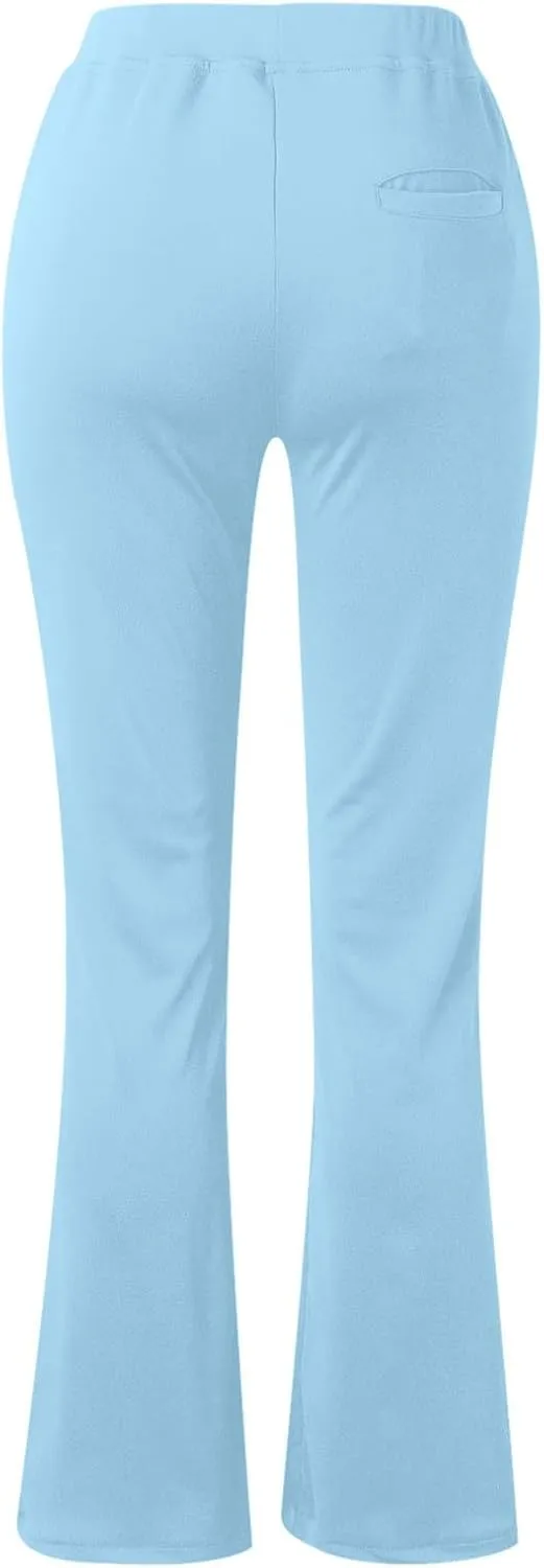 Yoga Pants for Women Flare Leggings with Pocket Stretch High Waisted Pant Butt Lifting Leggings Casual Lounge Trouser