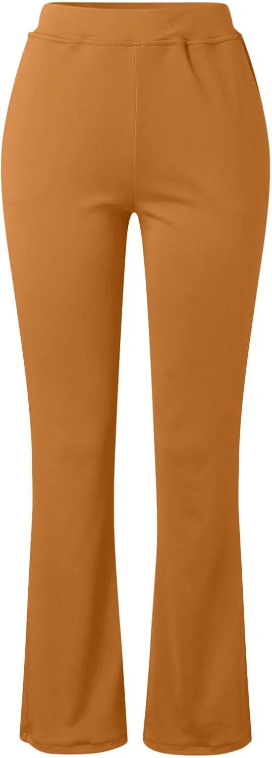 Yoga Pants for Women Flare Leggings with Pocket Stretch High Waisted Pant Butt Lifting Leggings Casual Lounge Trouser