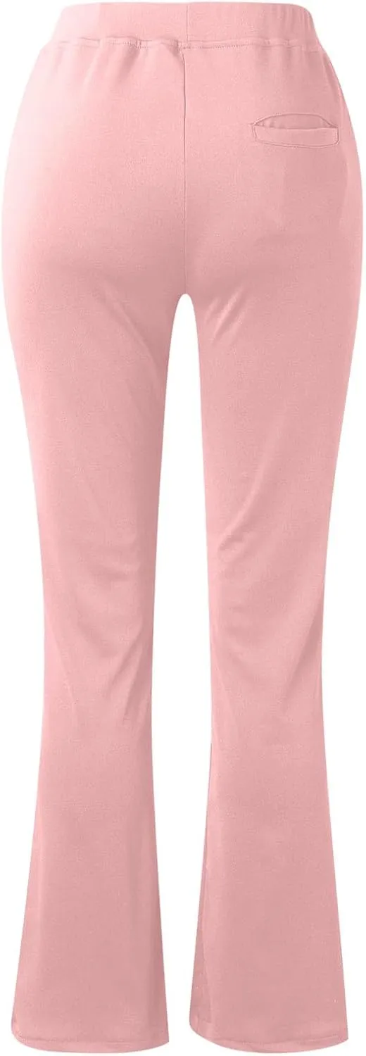 Yoga Pants for Women Flare Leggings with Pocket Stretch High Waisted Pant Butt Lifting Leggings Casual Lounge Trouser