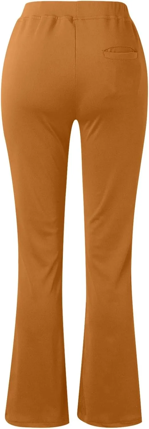 Yoga Pants for Women Flare Leggings with Pocket Stretch High Waisted Pant Butt Lifting Leggings Casual Lounge Trouser