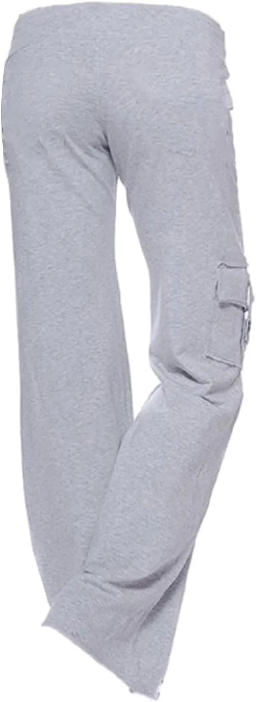 Yoga Pants for Women High Waisted Sweatpants Casual Cargo Pant Loose Wide Leg Trouser Pants with Pockets 2024