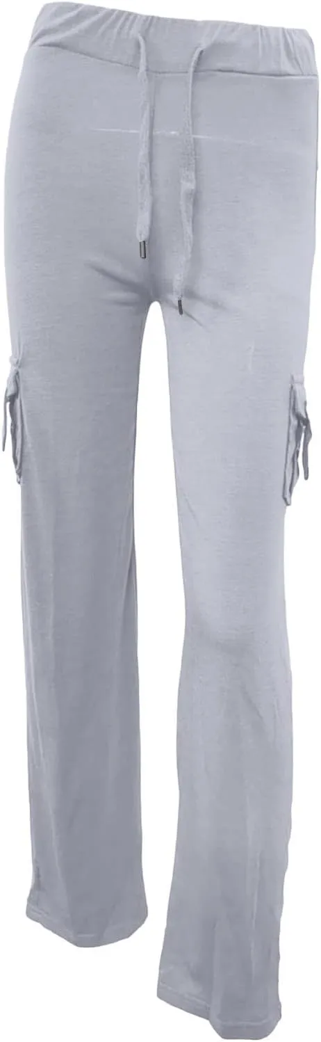 Yoga Pants for Women High Waisted Sweatpants Casual Cargo Pant Loose Wide Leg Trouser Pants with Pockets 2024