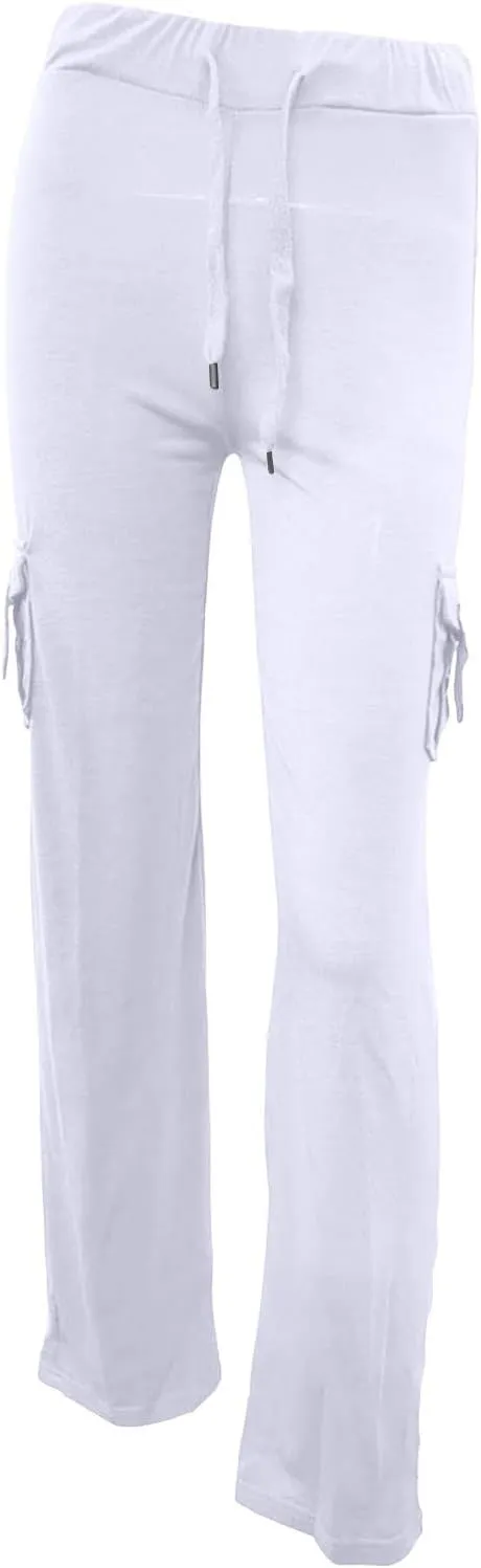 Yoga Pants for Women High Waisted Sweatpants Casual Cargo Pant Loose Wide Leg Trouser Pants with Pockets 2024