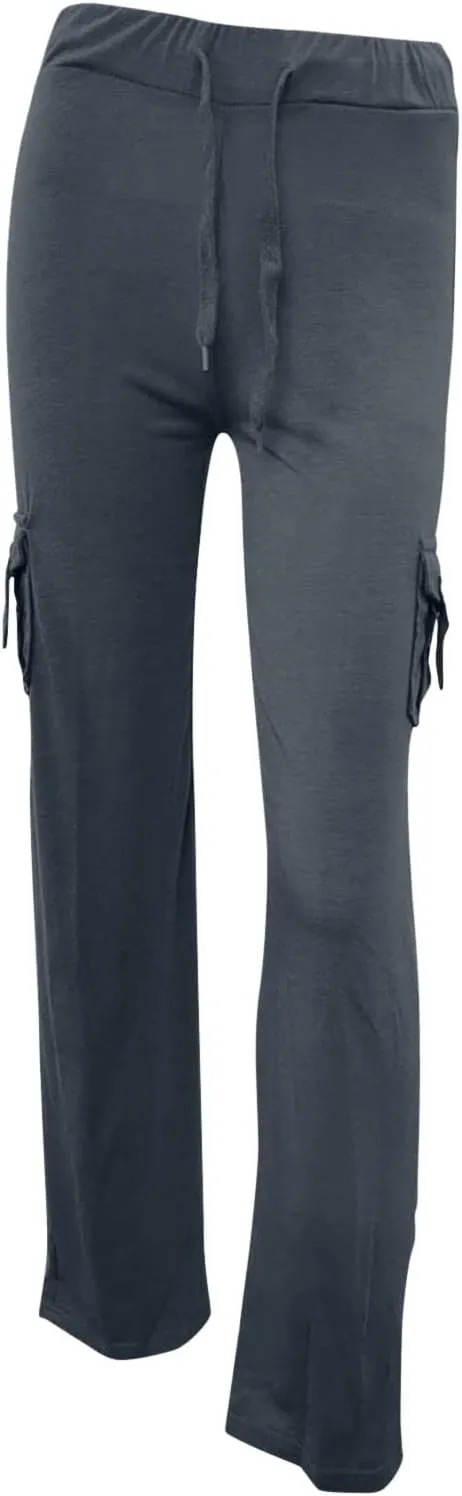 Yoga Pants for Women High Waisted Sweatpants Casual Cargo Pant Loose Wide Leg Trouser Pants with Pockets 2024