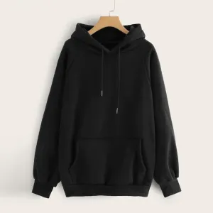 ZWRXW Women's Oversized Hoodies Drawstring Long Sleeve Basic Sweatshirt Casual Loose Fleece Pullover Trendy Teens Preppy Tops