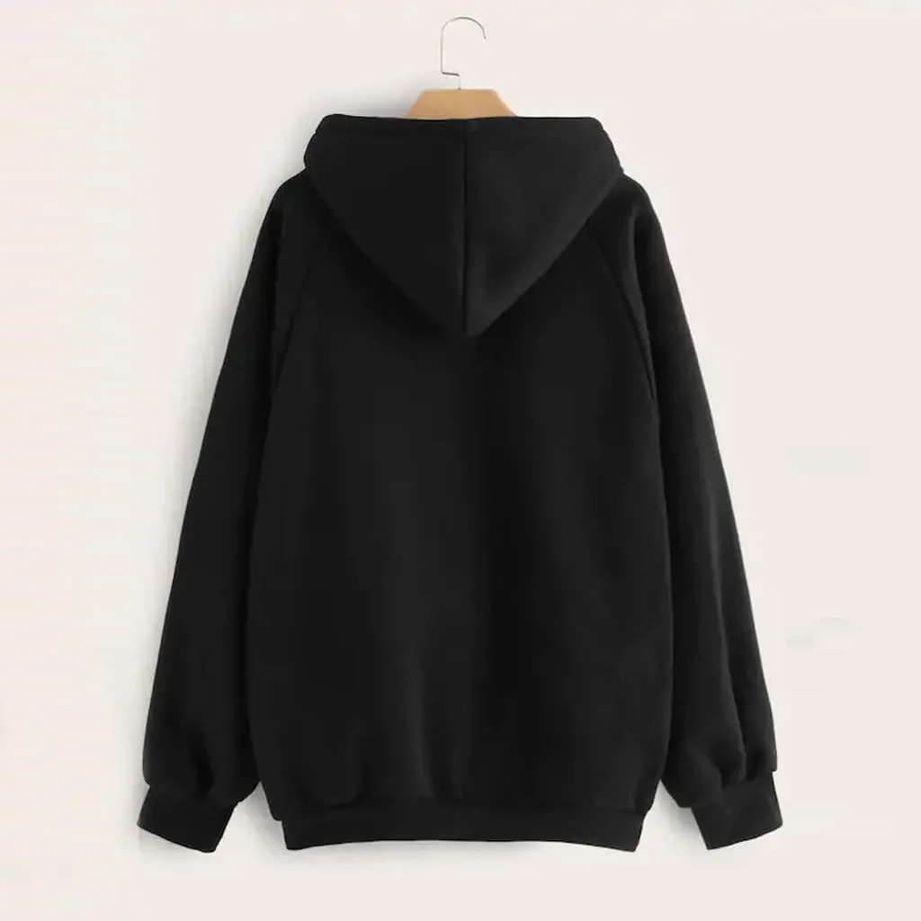 ZWRXW Women's Oversized Hoodies Drawstring Long Sleeve Basic Sweatshirt Casual Loose Fleece Pullover Trendy Teens Preppy Tops